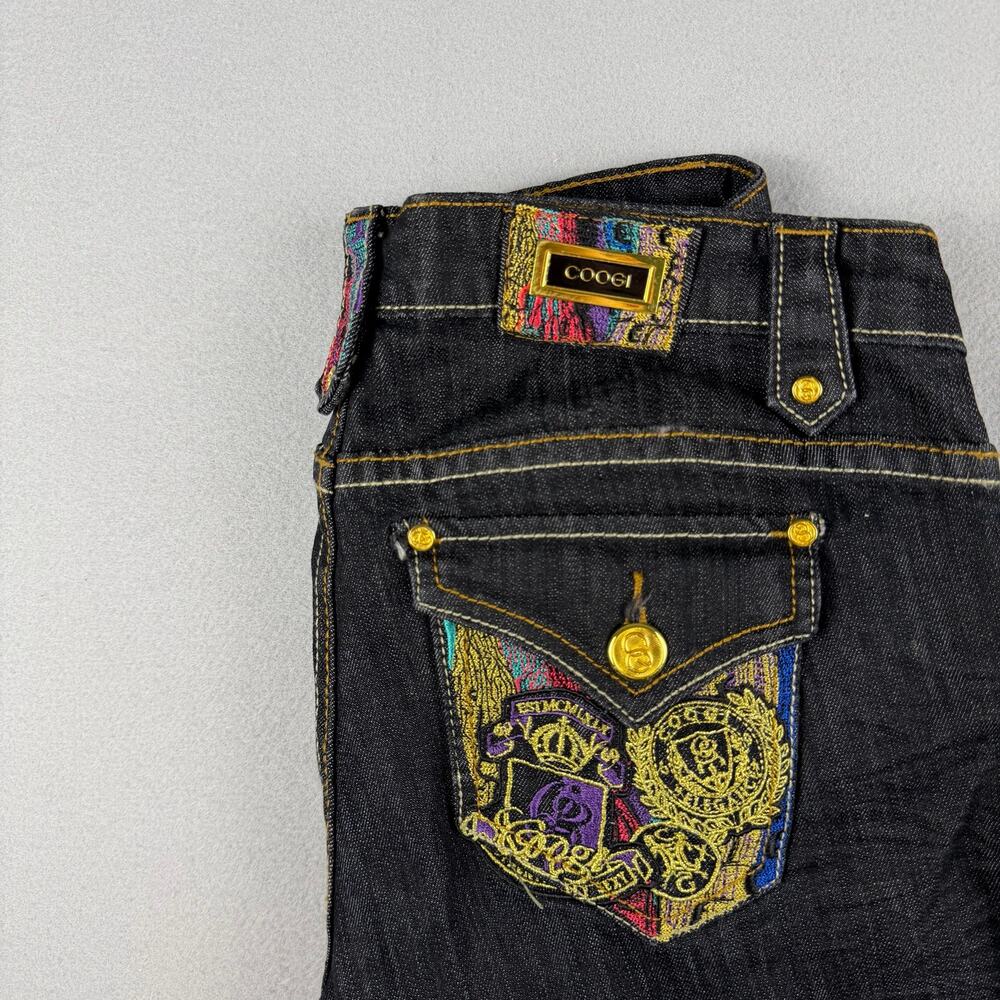 COOGI Dark Wash Embroidered Jeans Women’s 3/4 (US 2)